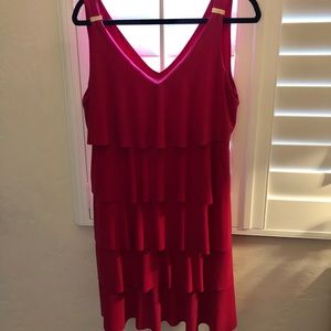 WHBM hot pink tiered dress SUPER cute!! medium